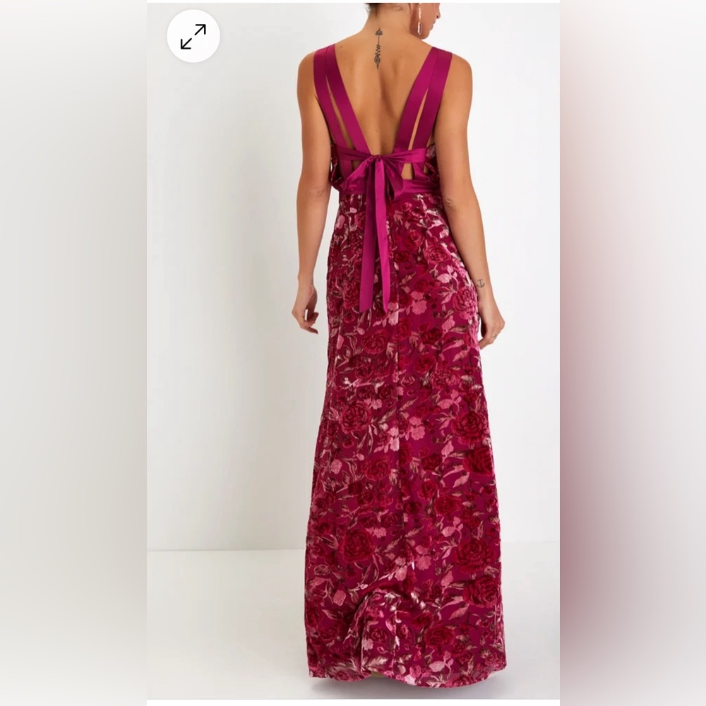 NWT size small lulus velvet floral velvet maxi